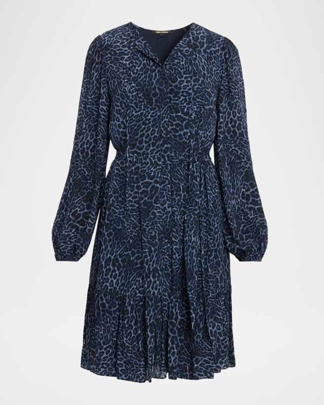 Cheryl Leopard-Print Viscose Midi Dress